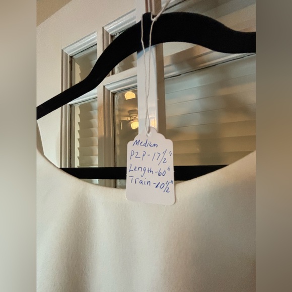 Lulus Ruffle Sleeve Dress With Train-Medium - Picture 16 of 16